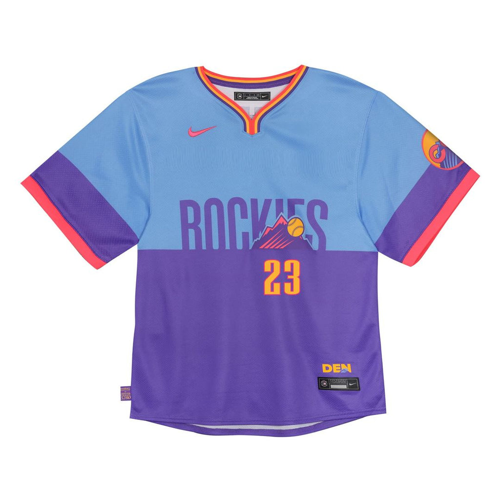 Kris Bryant Colorado Rockies Nike Toddler 2025 City Connect Limited Player Jersey - Purple/Light Blue Official MLB Team Apparel Baseball Fan Gear