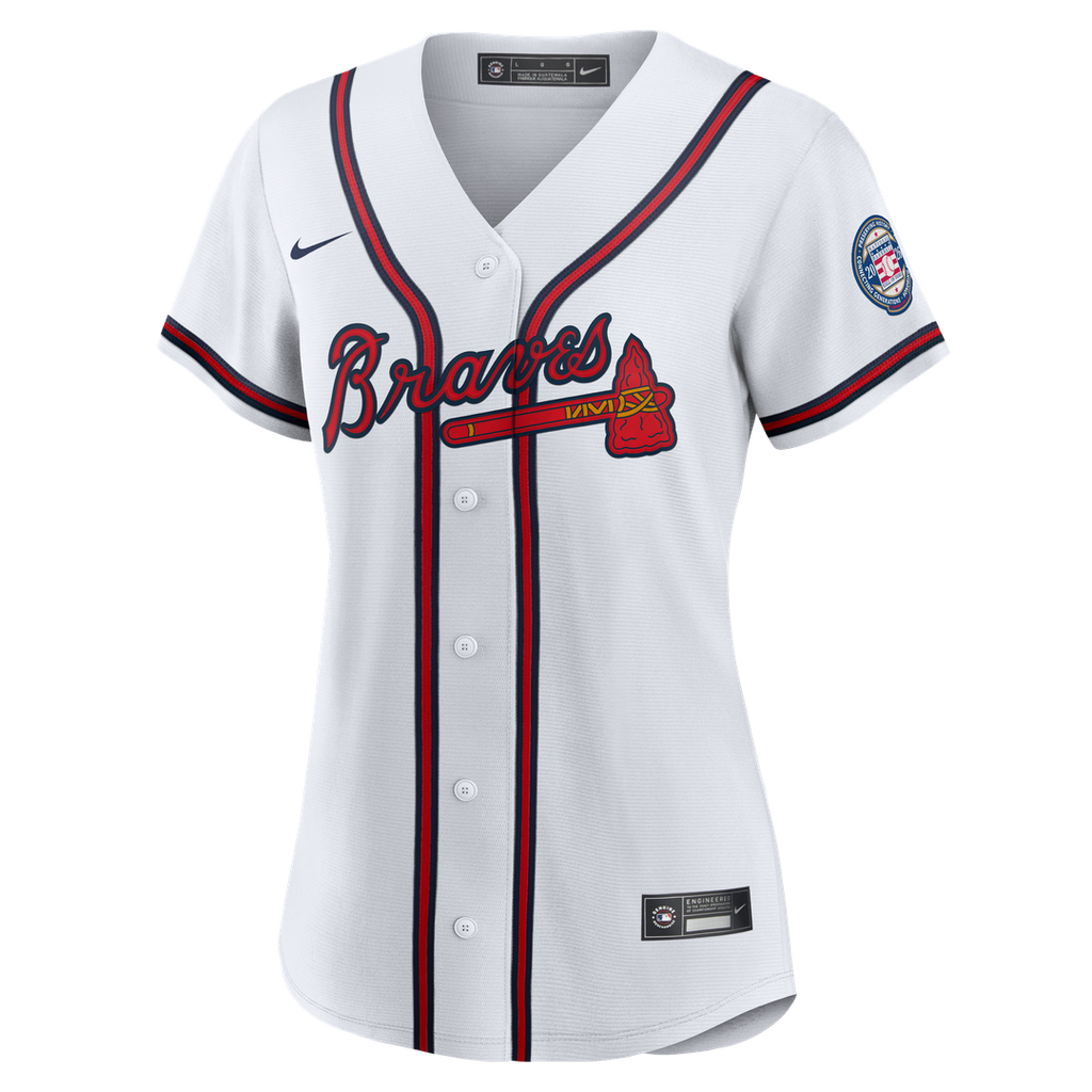 Andruw Jones Atlanta Braves Nike Women's 2026 Baseball Hall of Fame Retired Player Replica Jersey - White Official MLB Team Apparel Baseball Fan Gear