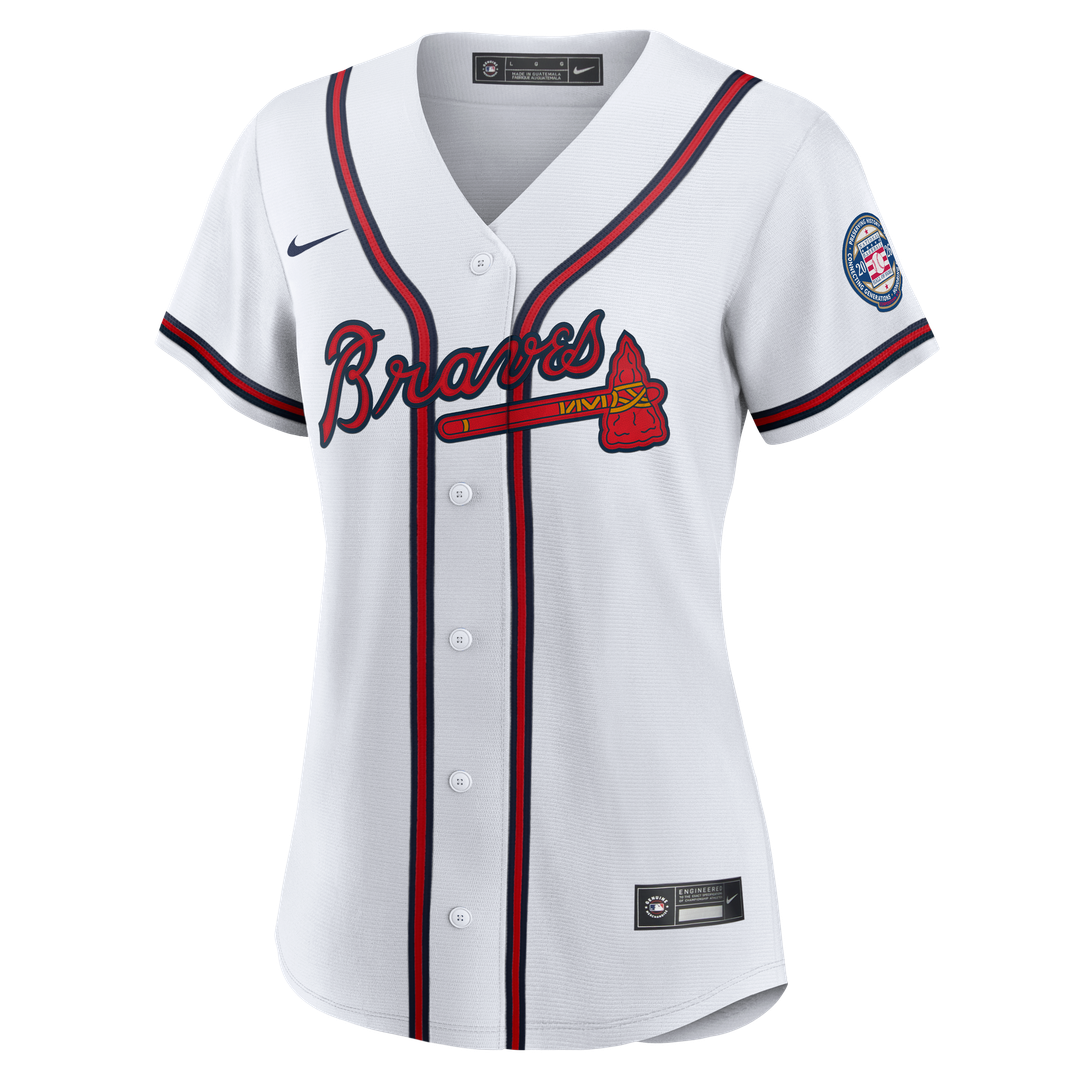 Andruw Jones Atlanta Braves Nike Women's 2026 Baseball Hall of Fame Retired Player Replica Jersey - White Official MLB Team Apparel Baseball Fan Gear