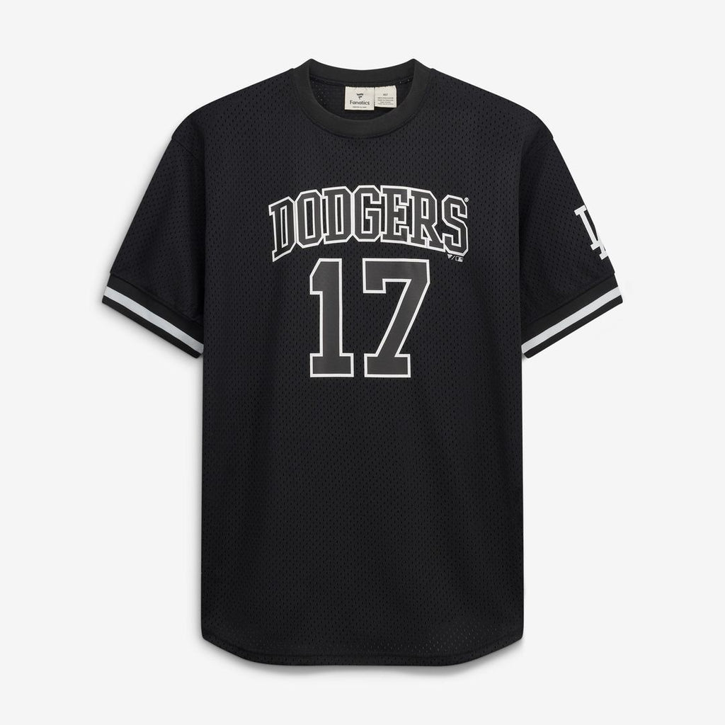 Shohei Ohtani Los Angeles Dodgers Fanatics Big & Tall Heavyweight Mesh Jersey - Black/White Official MLB Team Apparel Baseball Fan Gear