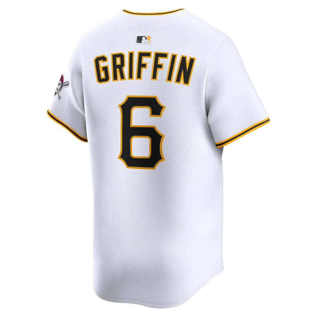 Konnor Griffin Pittsburgh Pirates Nike Home Limited Jersey - White Official MLB Team Apparel Baseball Fan Gear