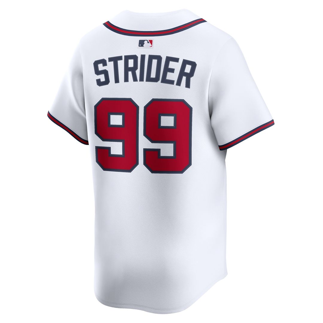 Spencer Strider Atlanta Braves Nike Home Limited Player Jersey - White Official MLB Team Apparel Baseball Fan Gear