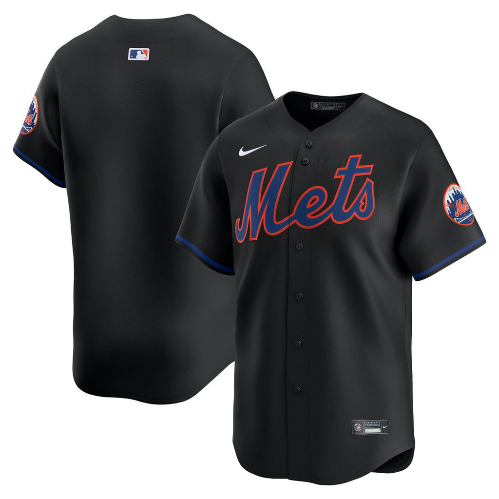 New York Mets Nike Alternate Limited Jersey - Black Official MLB Team Apparel Baseball Fan Gear