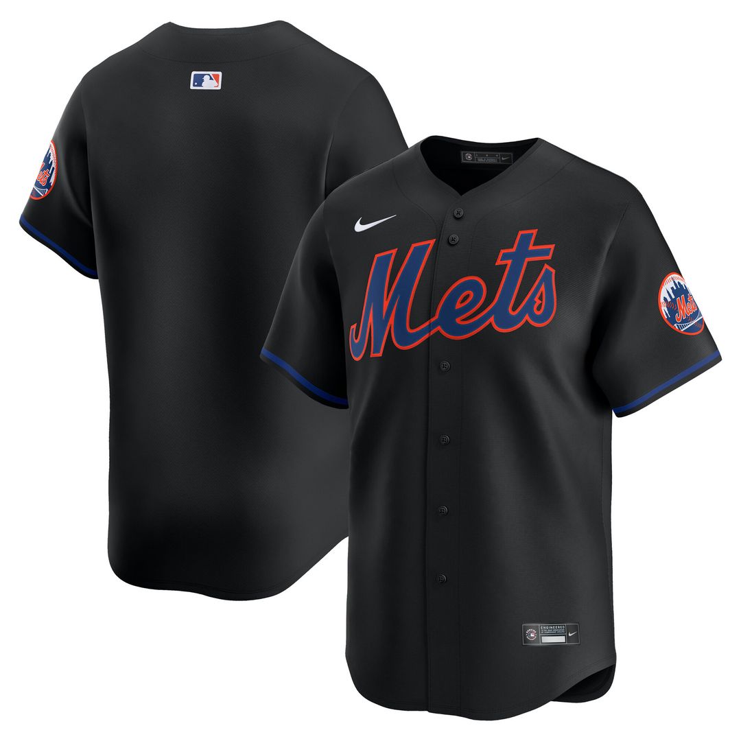 New York Mets Nike Alternate Limited Jersey - Black Official MLB Team Apparel Baseball Fan Gear