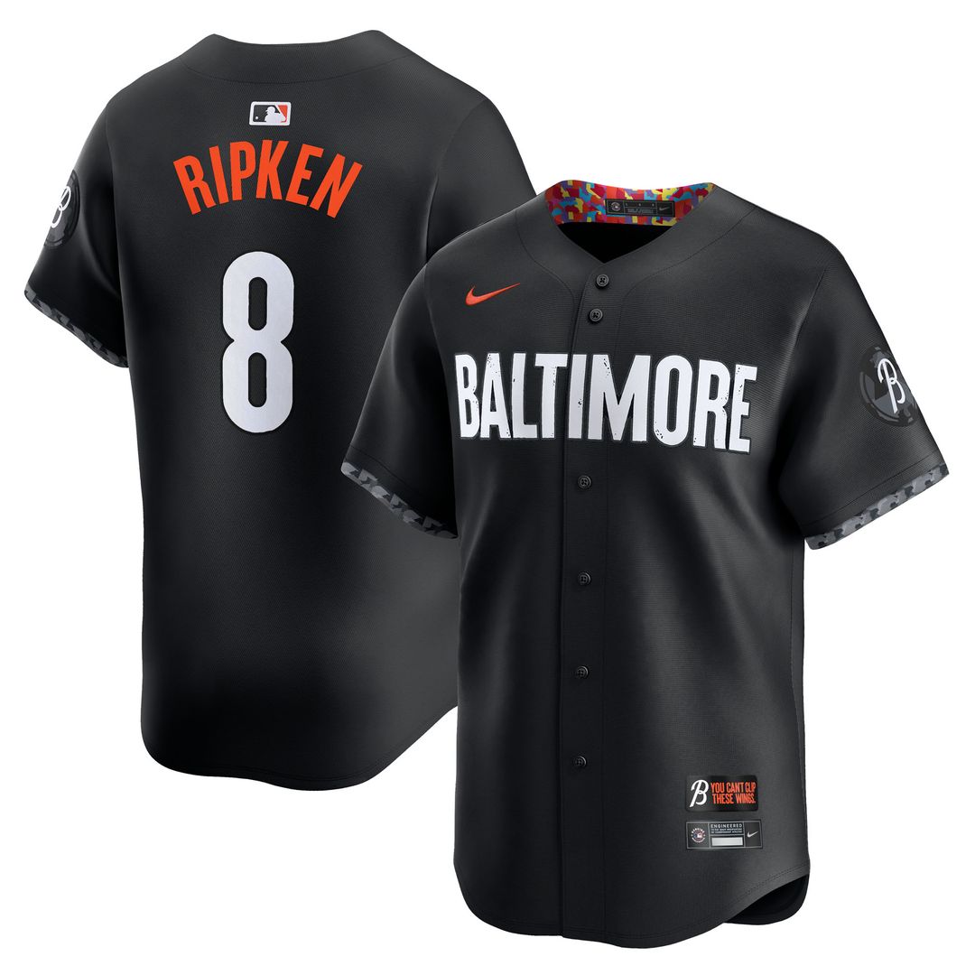 Cal Ripken Jr. Baltimore Orioles Nike City Connect Limited Jersey - Black Official MLB Team Apparel Baseball Fan Gear
