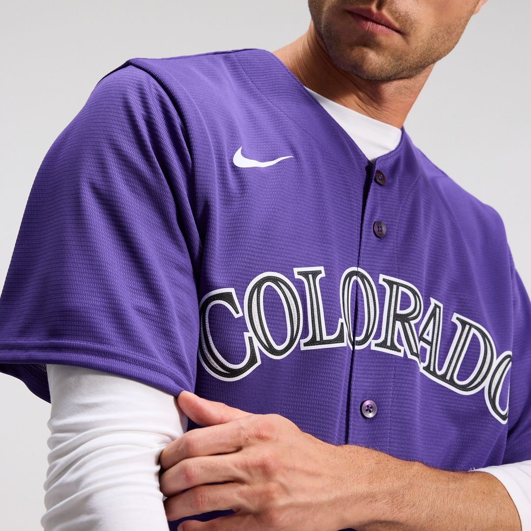 Colorado Rockies Nike Alternate Replica Team Jersey - Purple Official MLB Team Apparel Baseball Fan Gear