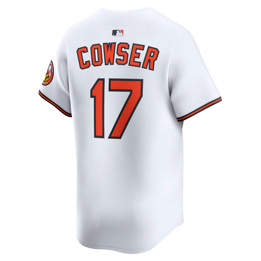 Colton Cowser Baltimore Orioles Nike Home Limited Player Jersey - White Official MLB Team Apparel Baseball Fan Gear