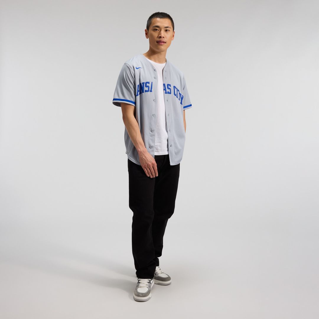 Bobby Witt Jr. Kansas City Royals Nike Road Replica Jersey - Gray Official MLB Team Apparel Baseball Fan Gear