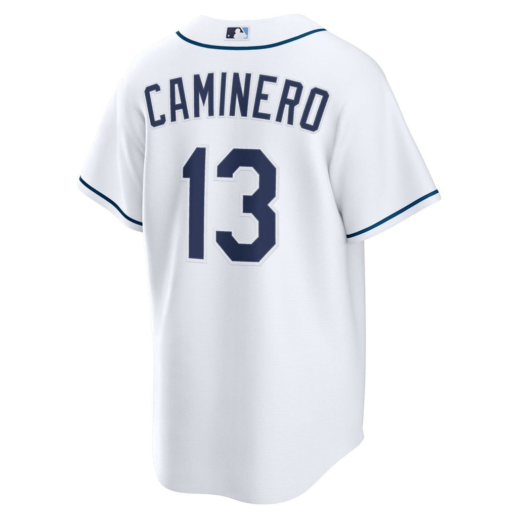 Junior Caminero Tampa Bay Rays Nike Home Replica Jersey - White Official MLB Team Apparel Baseball Fan Gear