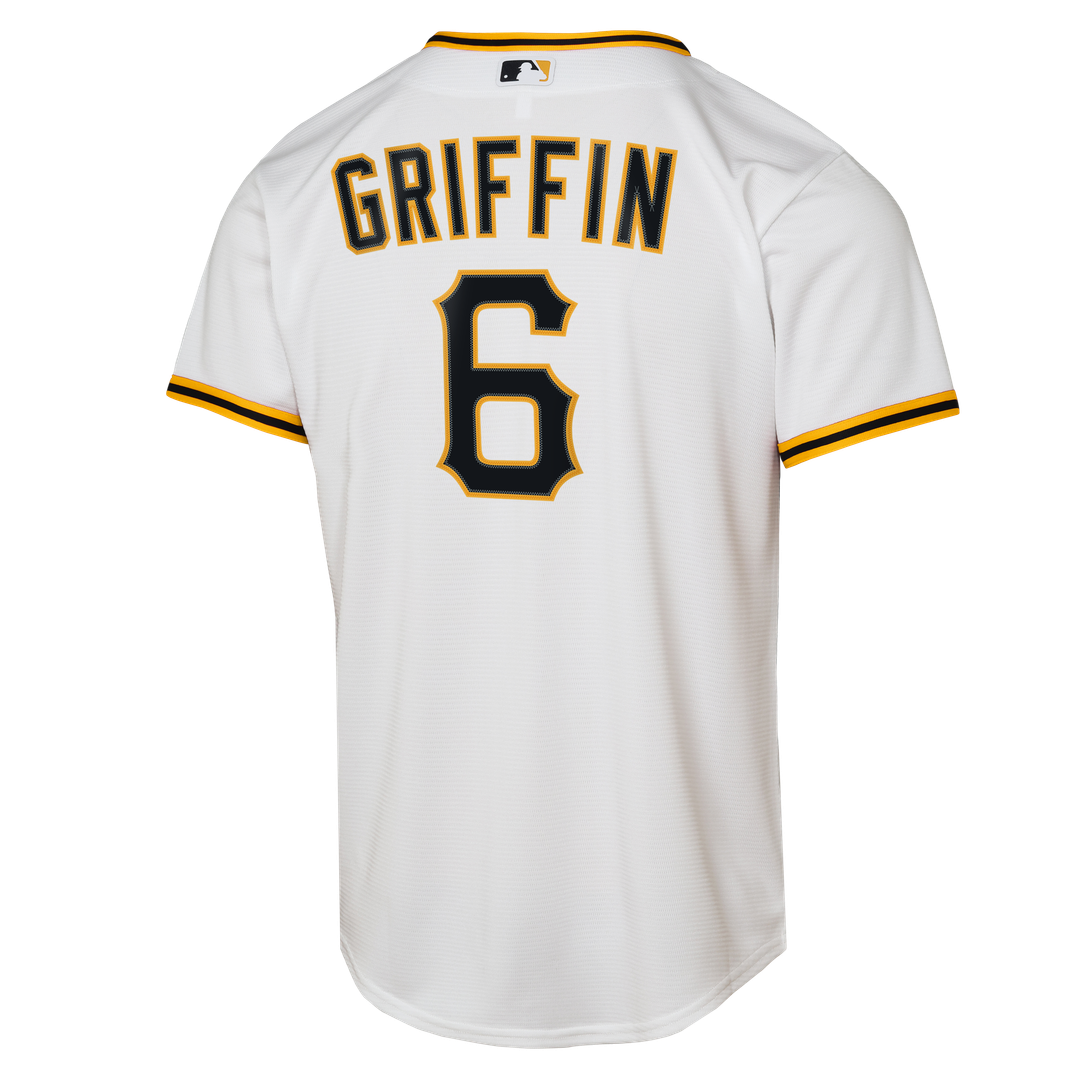 Konnor Griffin Pittsburgh Pirates Nike Youth Home Replica Jersey - White Official MLB Team Apparel Baseball Fan Gear