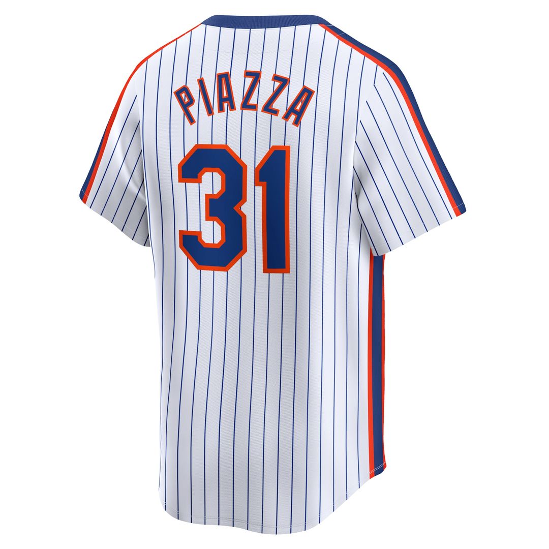 Mike Piazza New York Mets Nike Throwback Cooperstown Limited Jersey - White Official MLB Team Apparel Baseball Fan Gear