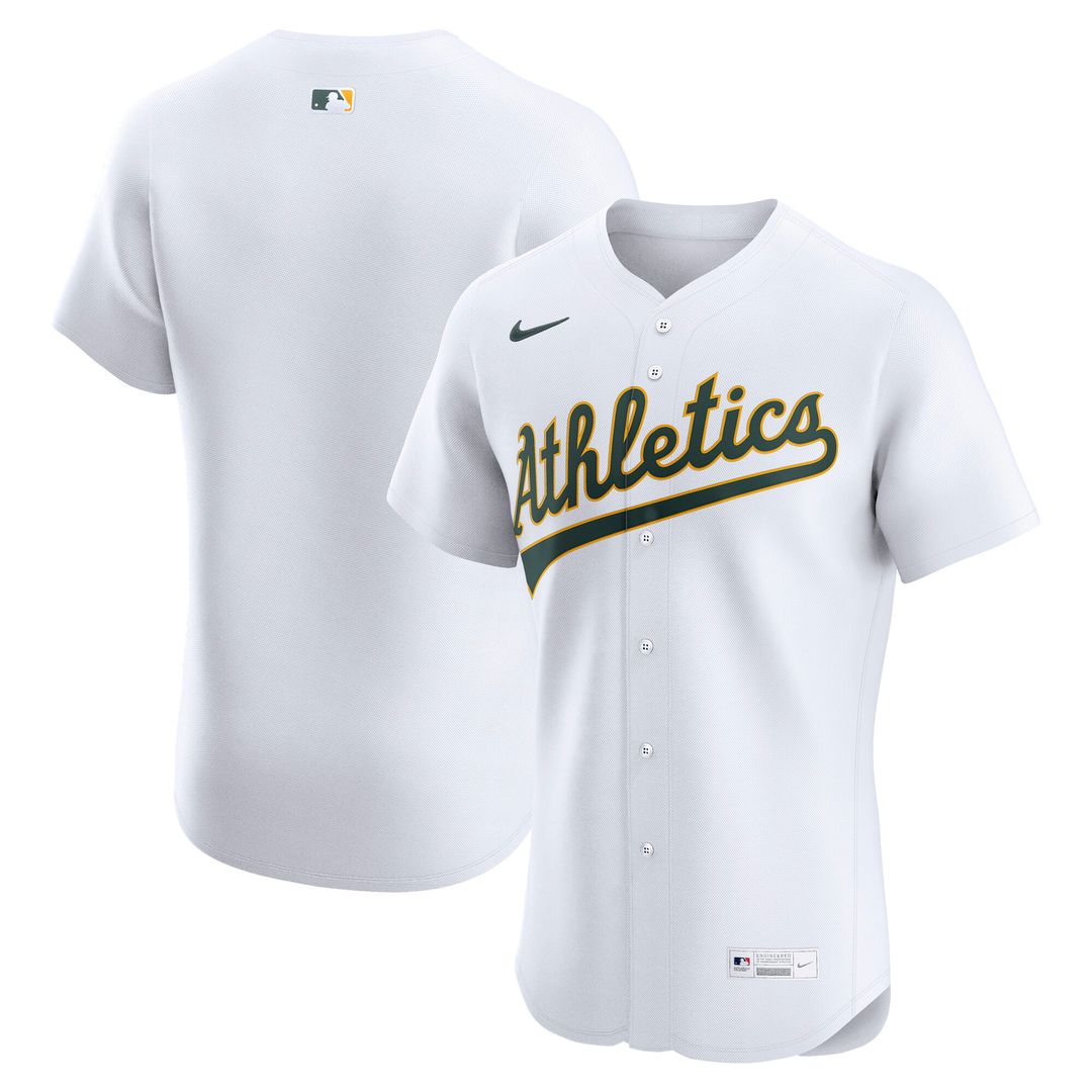 Athletics Nike Home Elite Jersey - White Official MLB Team Apparel Baseball Fan Gear