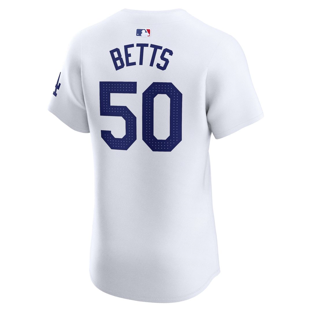 Mookie Betts Los Angeles Dodgers Nike Home Elite Jersey - White Official MLB Team Apparel Baseball Fan Gear