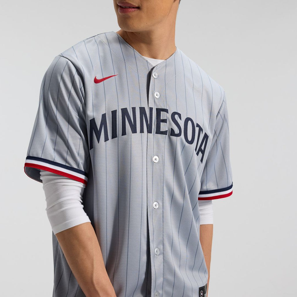 Minnesota Twins Nike Road Replica Team Jersey - Gray Official MLB Team Apparel Baseball Fan Gear