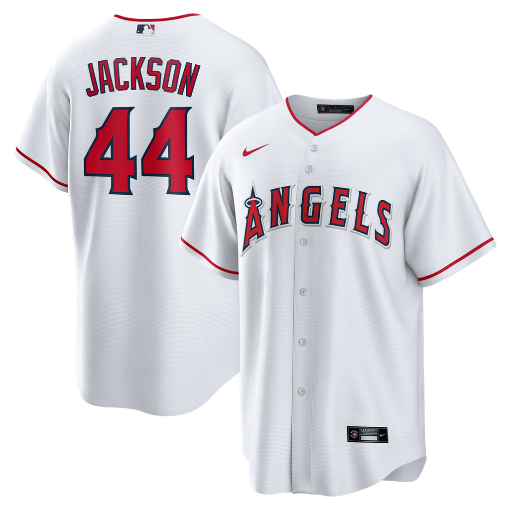 Reggie Jackson Los Angeles Angels Nike Home Retired Player Replica Jersey - White Official MLB Team Apparel Baseball Fan Gear
