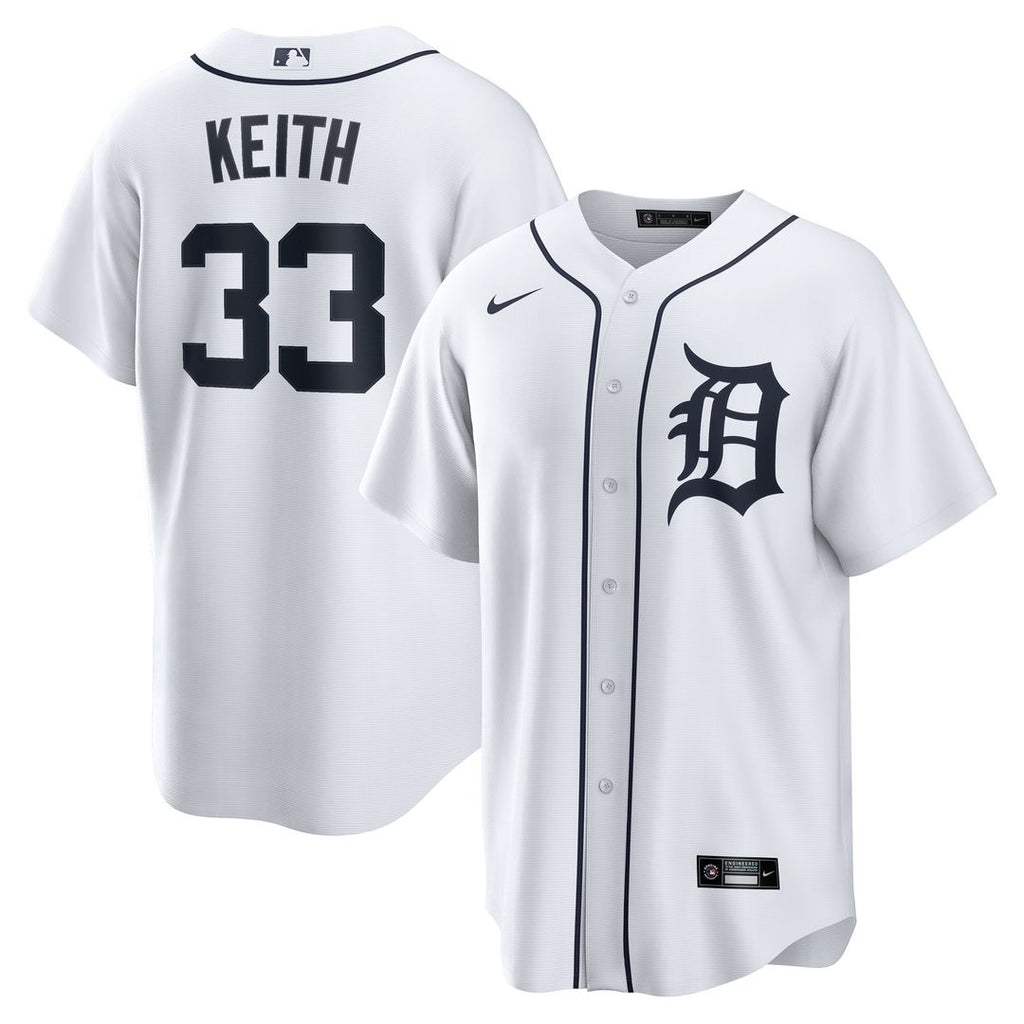 Colt Keith Detroit Tigers Nike Home Replica Jersey - White Official MLB Team Apparel Baseball Fan Gear