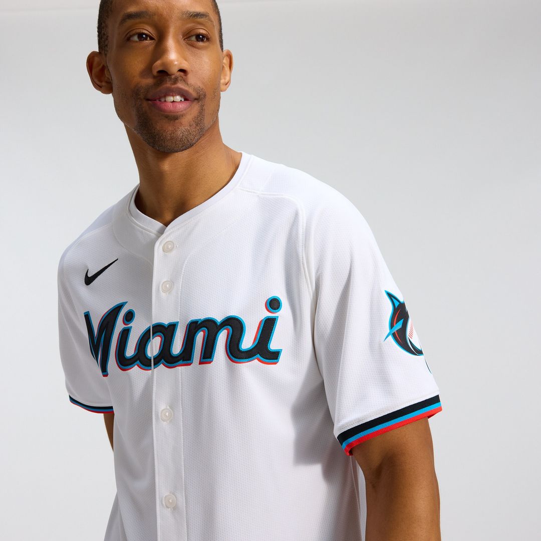 Miami Marlins Nike Home Limited Jersey - White Official MLB Team Apparel Baseball Fan Gear