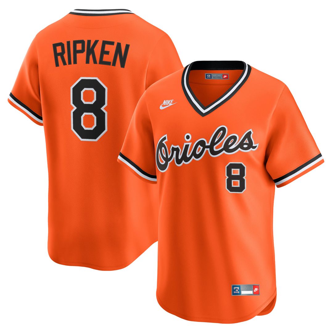 Cal Ripken Sr. Baltimore Orioles Nike Throwback Cooperstown Collection Limited Jersey - Orange Official MLB Team Apparel Baseball Fan Gear