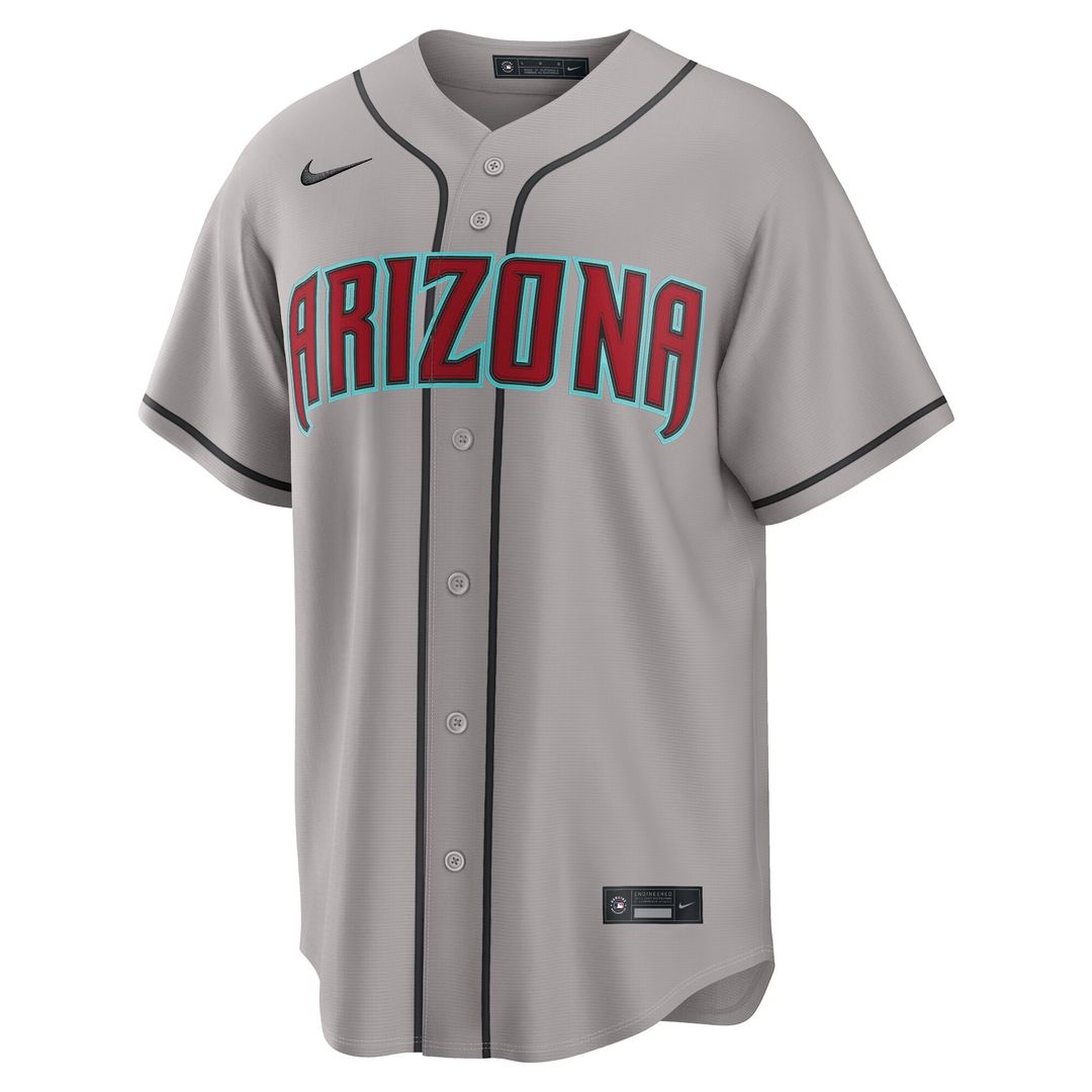 Corbin Carroll Arizona Diamondbacks Nike Road Replica Jersey - Gray Official MLB Team Apparel Baseball Fan Gear