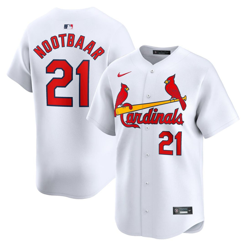 Lars Nootbaar St. Louis Cardinals Nike Home Limited Player Jersey - White Official MLB Team Apparel Baseball Fan Gear