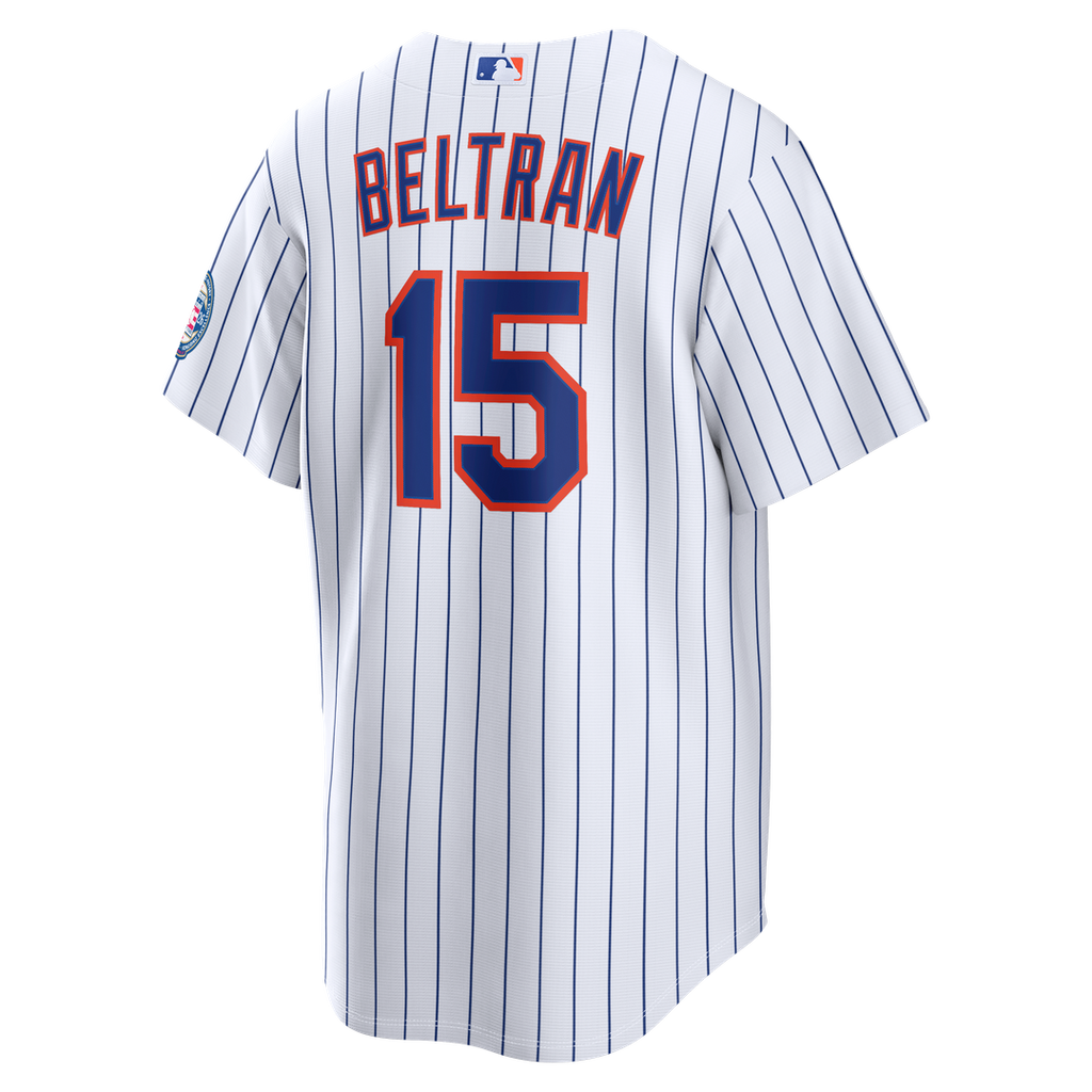 Carlos Beltran New York Mets Nike Home Replica 2026 Hall of Fame Patch Jersey - White Official MLB Team Apparel Baseball Fan Gear