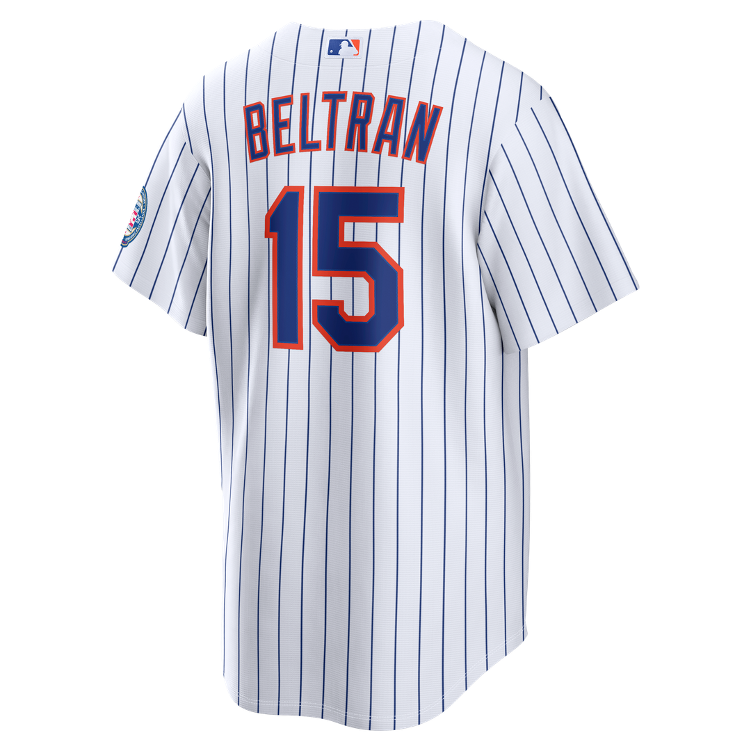 Carlos Beltran New York Mets Nike Home Replica 2026 Hall of Fame Patch Jersey - White Official MLB Team Apparel Baseball Fan Gear