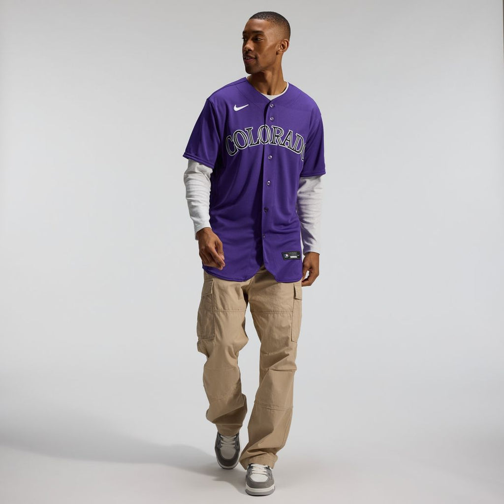 Colorado Rockies Nike Alternate Authentic Jersey - Purple Official MLB Team Apparel Baseball Fan Gear