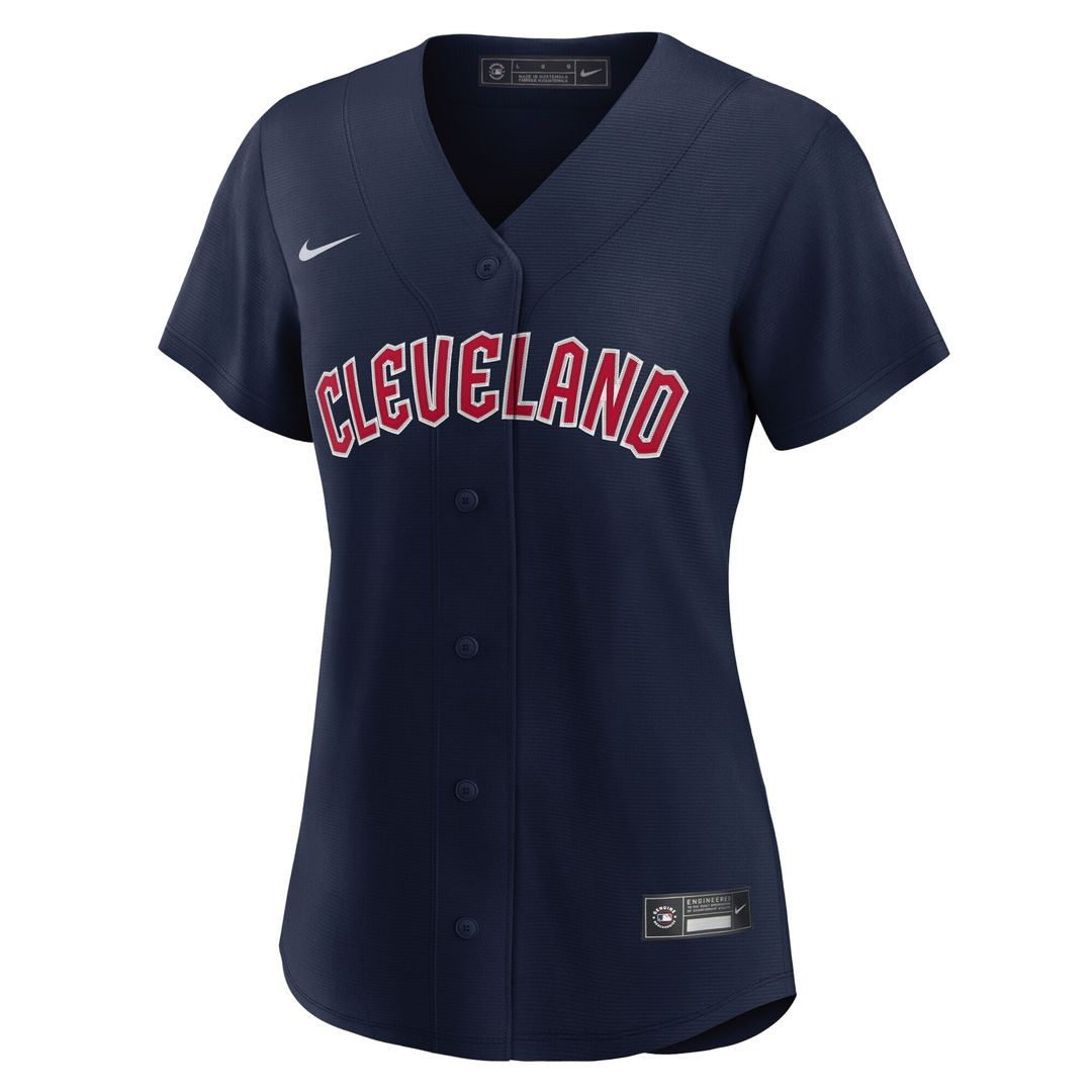 Cleveland Guardians Nike Women's Alternate Official Replica Jersey - Navy Official MLB Team Apparel Baseball Fan Gear