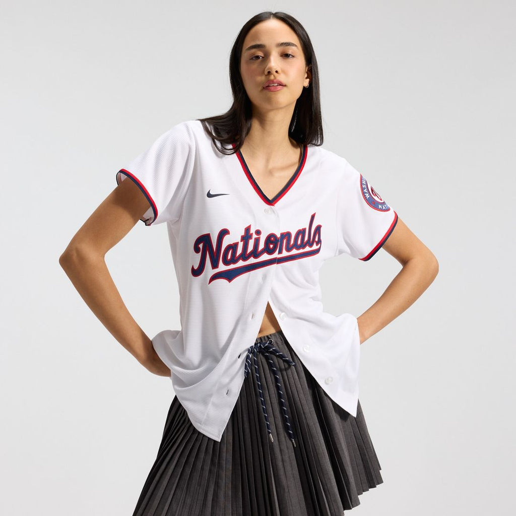 CJ Abrams Washington Nationals Nike Women's Home Replica Player Jersey - White Official MLB Team Apparel Baseball Fan Gear