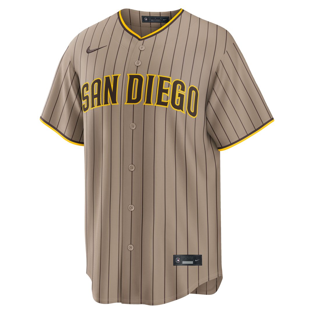 Fernando Tatis Jr. San Diego Padres Nike Alternate Replica Jersey - Sand Official MLB Team Apparel Baseball Fan Gear