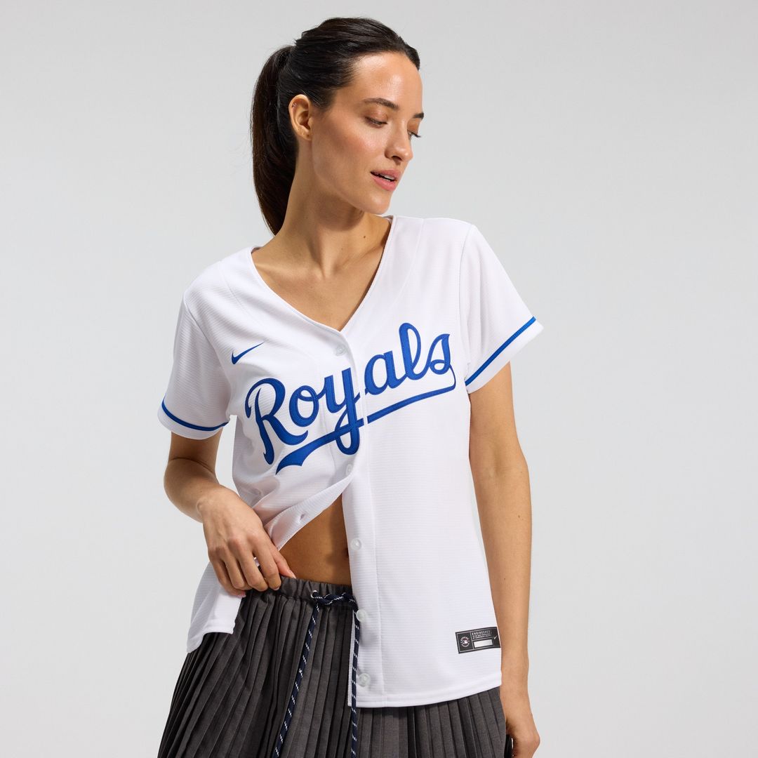 Kansas City Royals Nike Women's Home Replica Team Jersey - White Official MLB Team Apparel Baseball Fan Gear