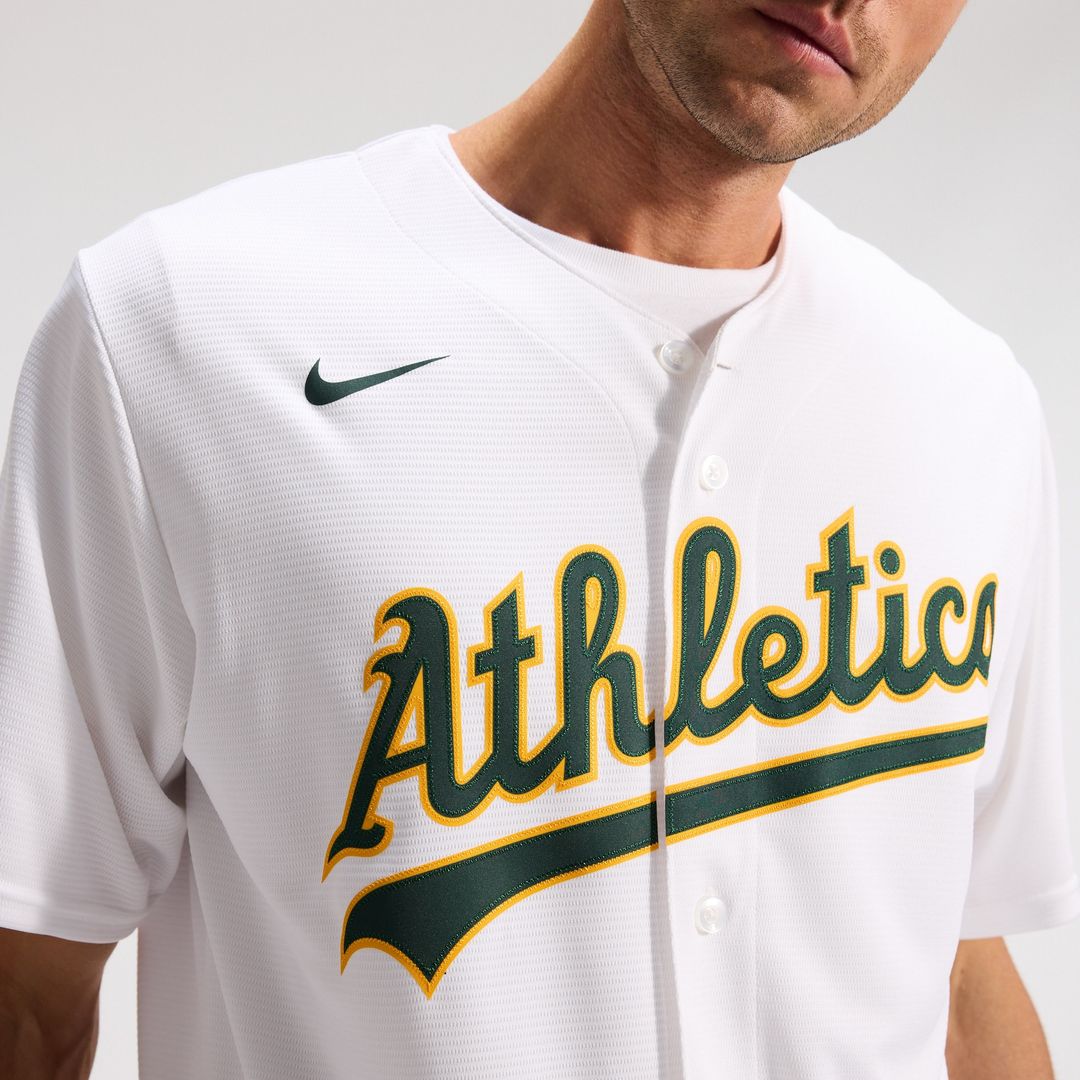 Athletics Nike Home Replica Team Jersey - White Official MLB Team Apparel Baseball Fan Gear