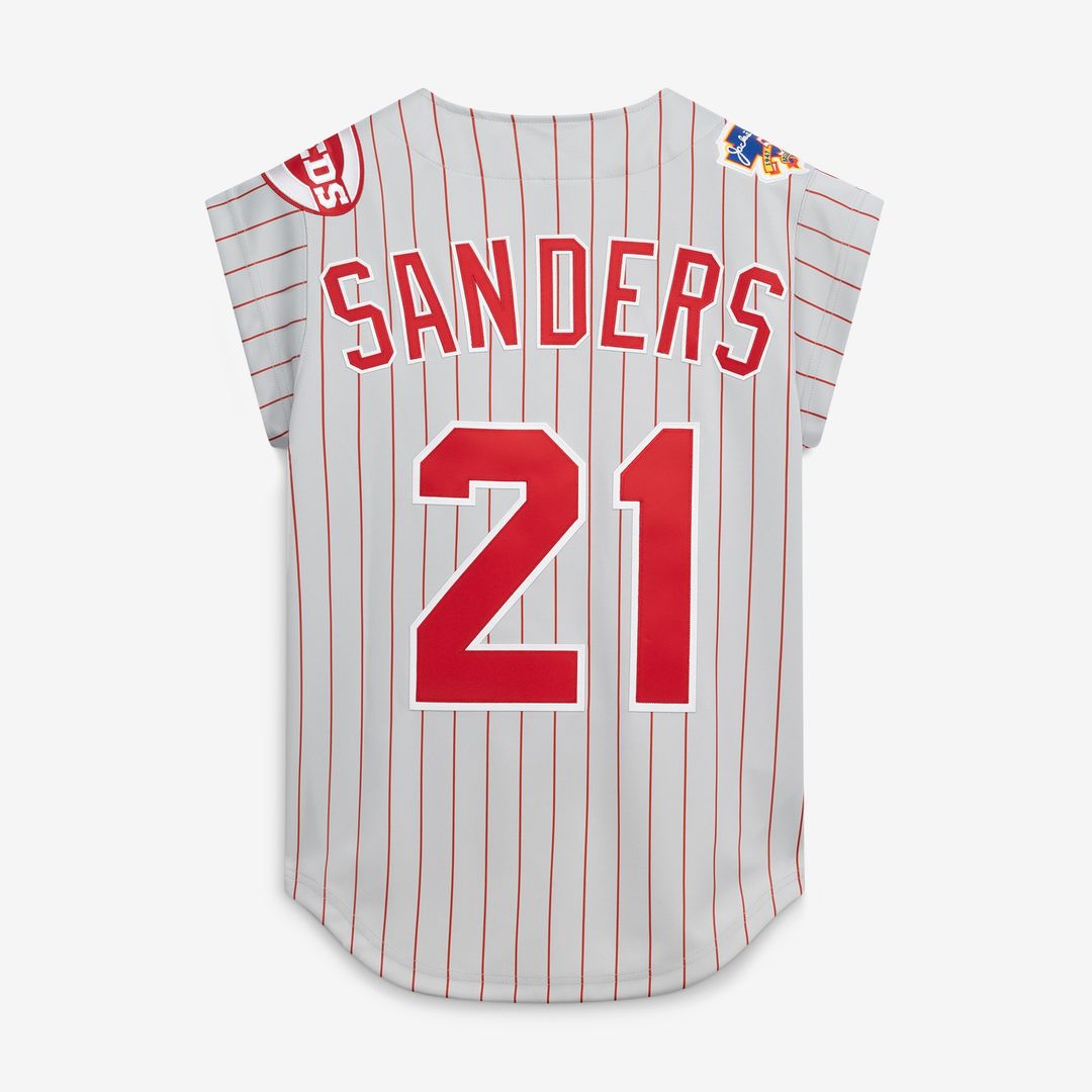 Deion Sanders Cincinnati Reds Mitchell & Ness 1997 Authentic Jersey - Gray Official MLB Team Apparel Baseball Fan Gear