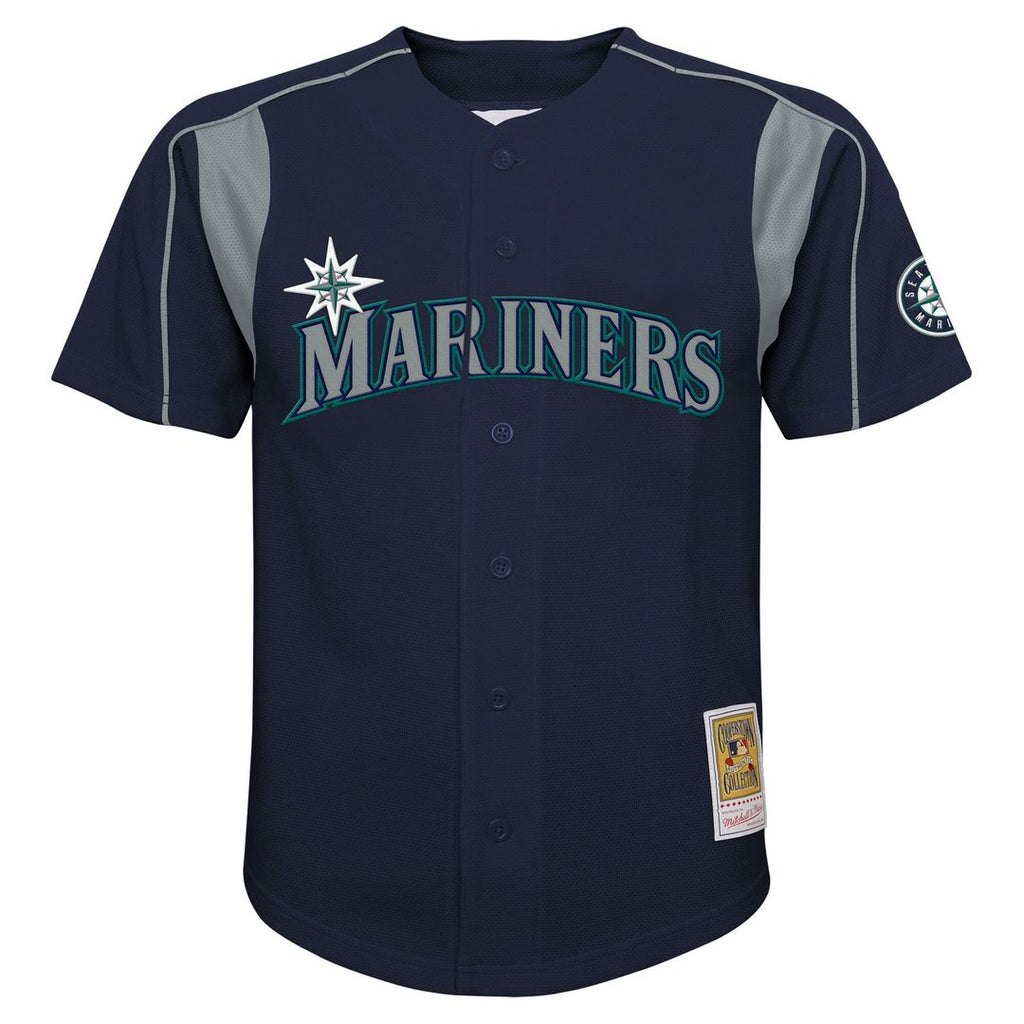 Felix Hernandez Seattle Mariners Mitchell & Ness Youth Mesh Batting Practice Jersey - Navy Official MLB Team Apparel Baseball Fan Gear