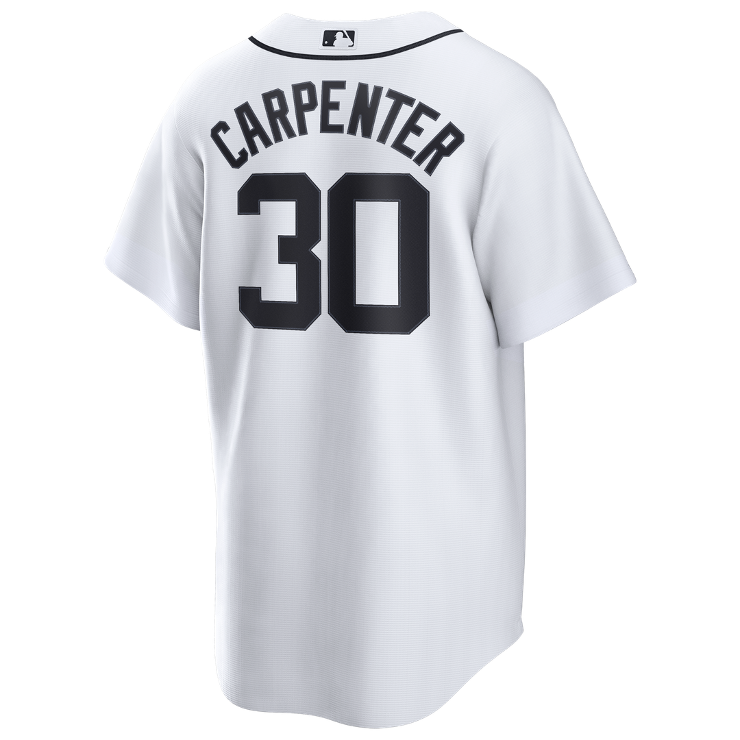 Kerry Carpenter Detroit Tigers Nike Home Replica Jersey - White Official MLB Team Apparel Baseball Fan Gear