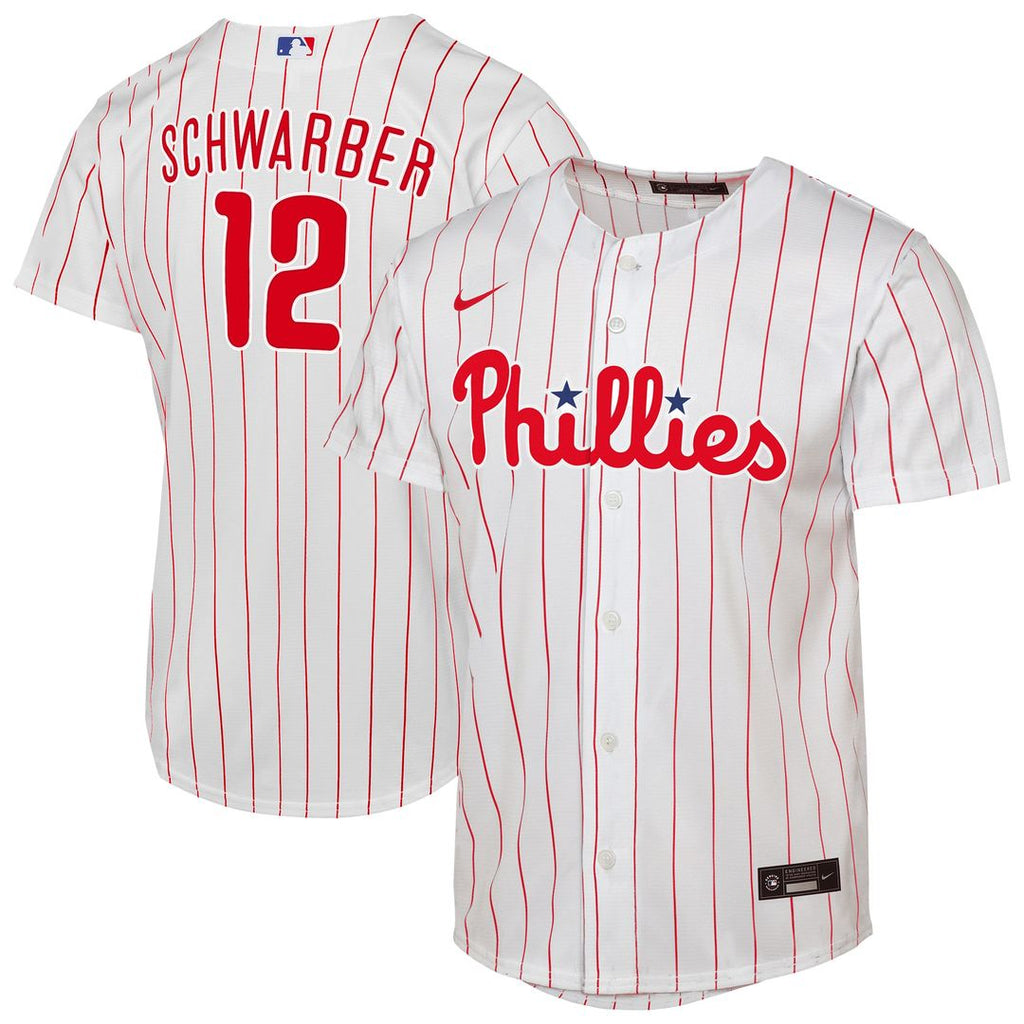 Kyle Schwarber Philadelphia Phillies Nike Youth Replica Jersey - White Official MLB Team Apparel Baseball Fan Gear
