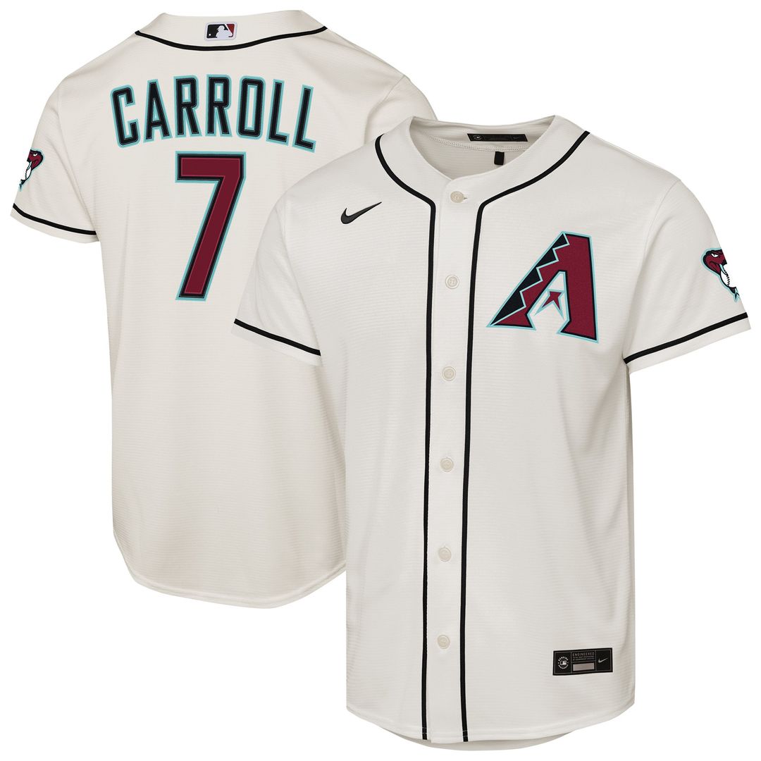 Corbin Carroll Arizona Diamondbacks Nike Youth Home Stadium Jersey - Cream Official MLB Team Apparel Baseball Fan Gear