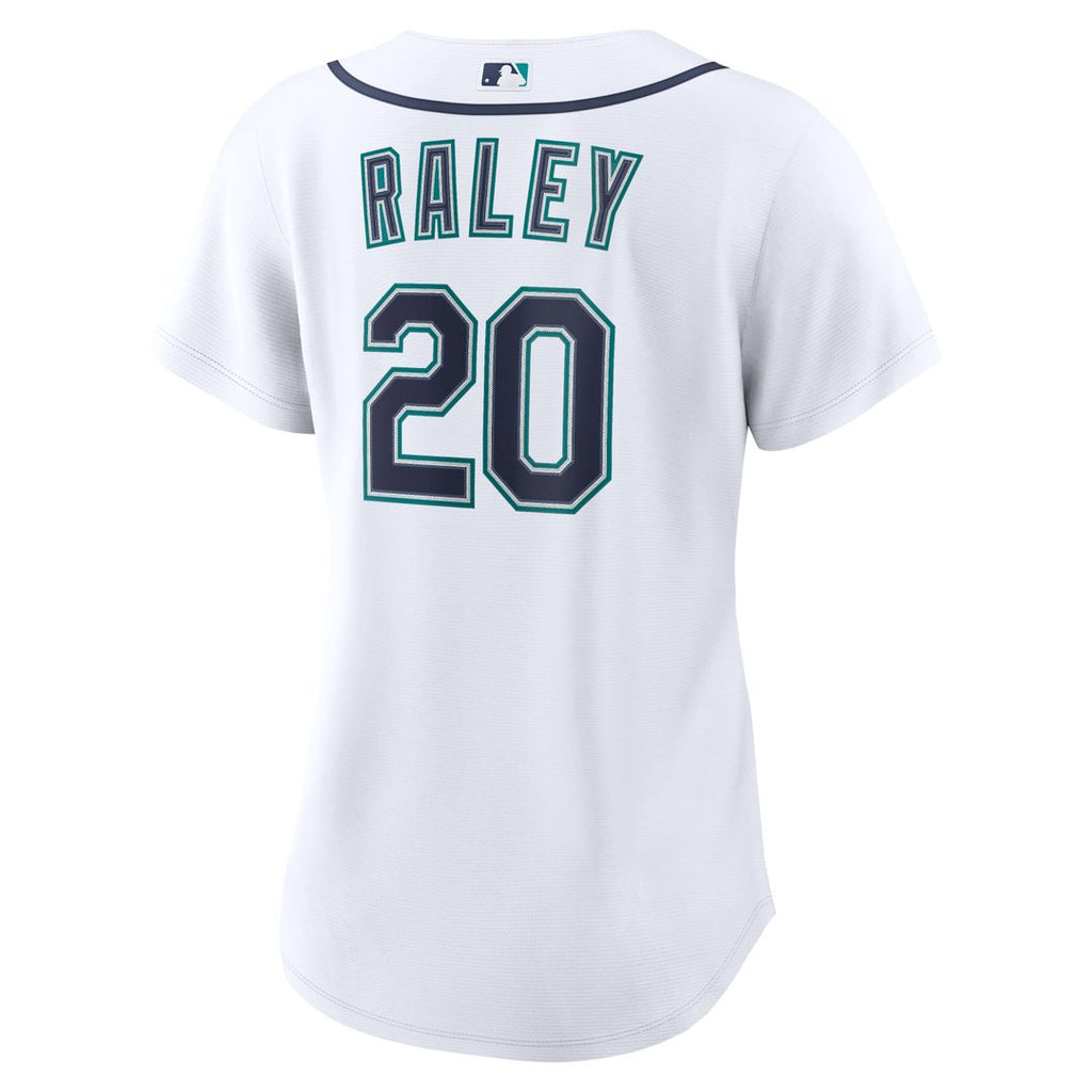 Luke Raley Seattle Mariners Nike Women's Home Replica Jersey - White Official MLB Team Apparel Baseball Fan Gear
