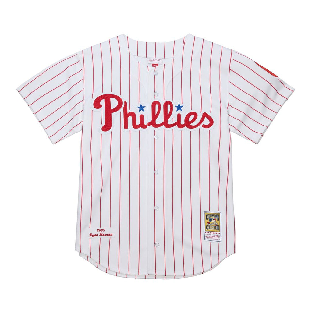 Ryan Howard Philadelphia Phillies Mitchell & Ness Cooperstown Collection Authentic Jersey – White Official MLB Team Apparel Baseball Fan Gear