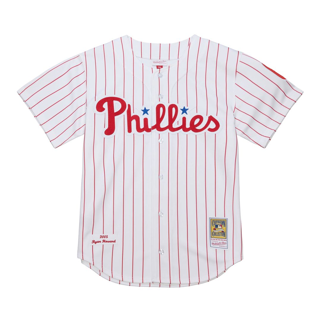 Ryan Howard Philadelphia Phillies Mitchell & Ness Cooperstown Collection Authentic Jersey – White Official MLB Team Apparel Baseball Fan Gear