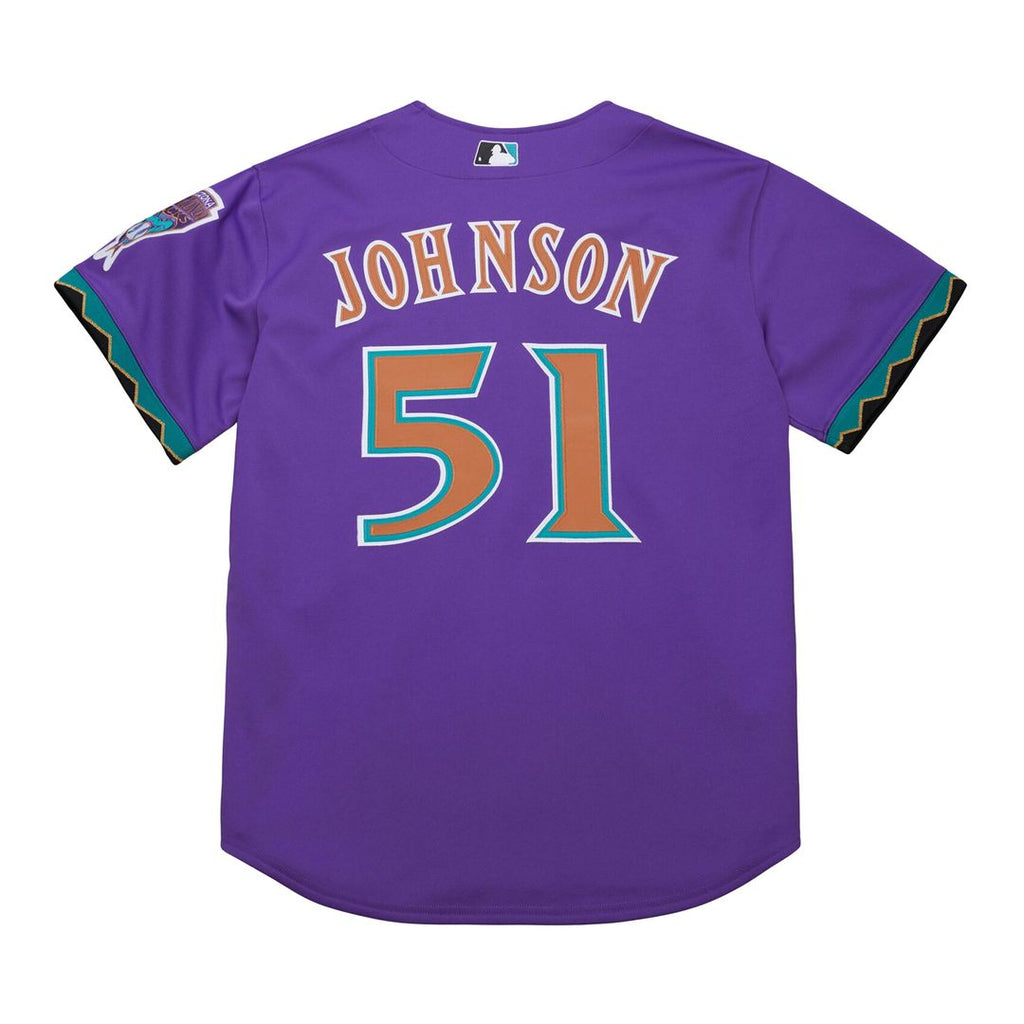 Randy Johnson Arizona Diamondbacks Mitchell & Ness 2000 Throwback Authentic Jersey - Purple Official MLB Team Apparel Baseball Fan Gear