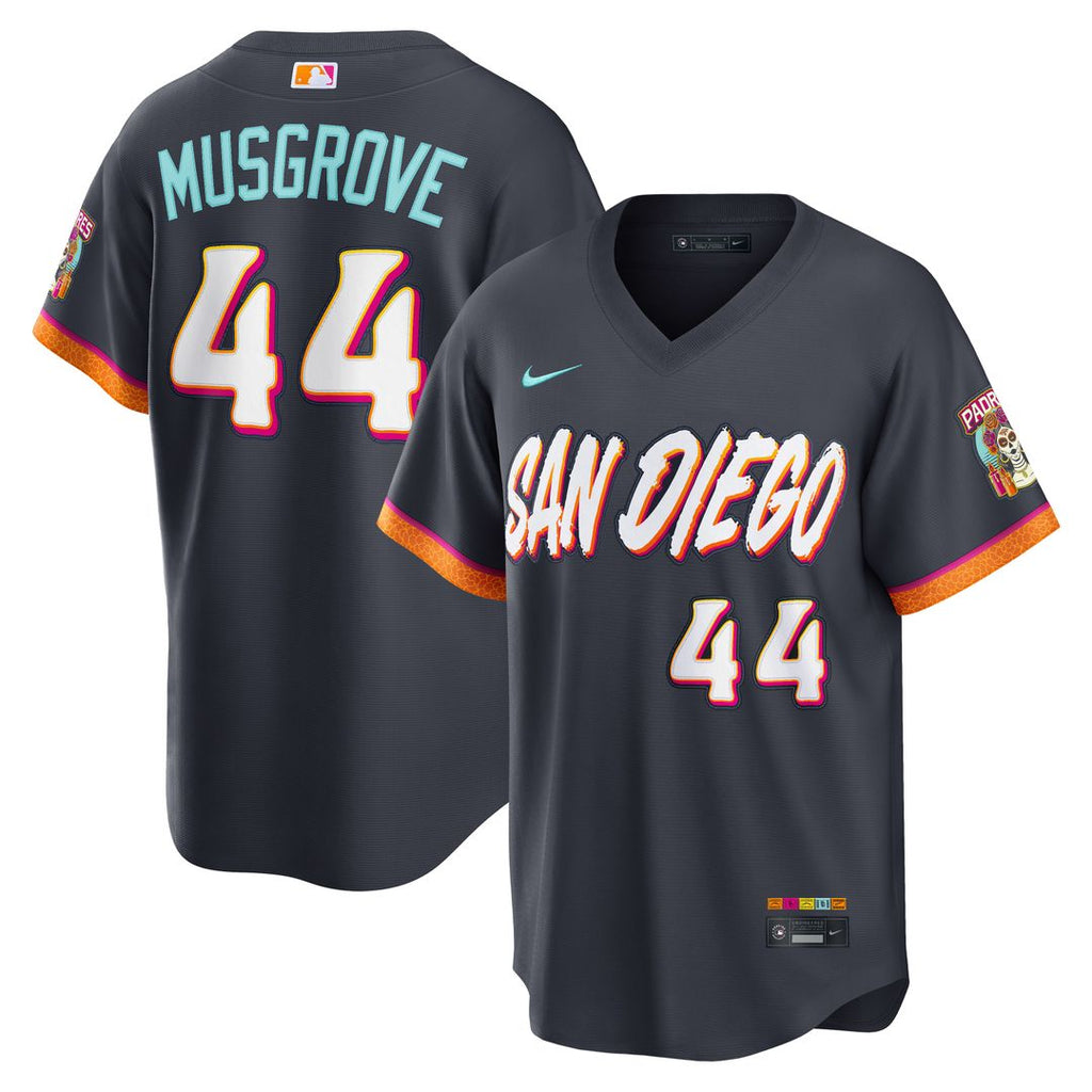 Joe Musgrove San Diego Padres Nike 2026 City Connect Stadium Jersey - Obsidian Official MLB Team Apparel Baseball Fan Gear