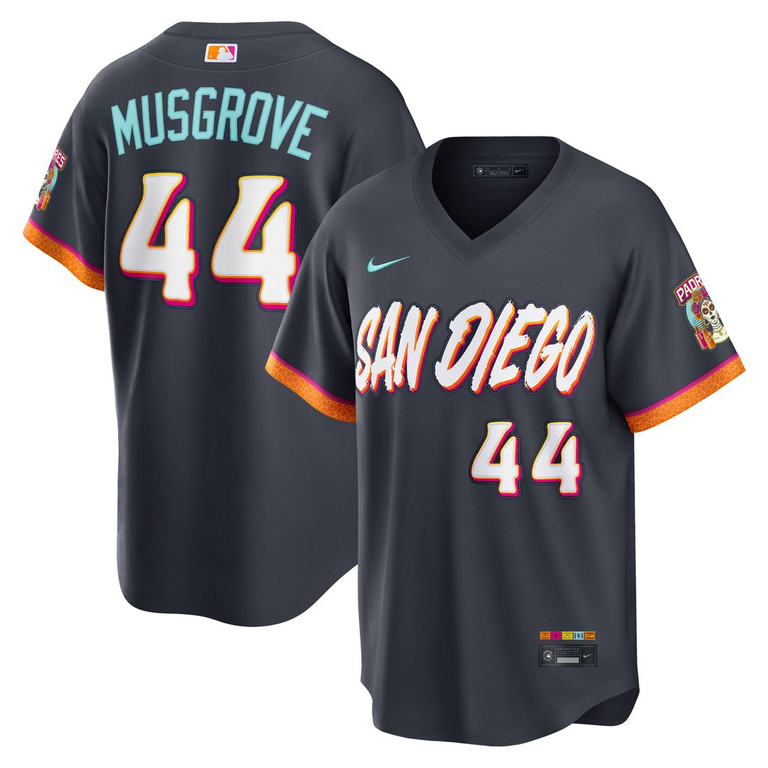 Joe Musgrove San Diego Padres Nike 2026 City Connect Stadium Jersey - Obsidian Official MLB Team Apparel Baseball Fan Gear