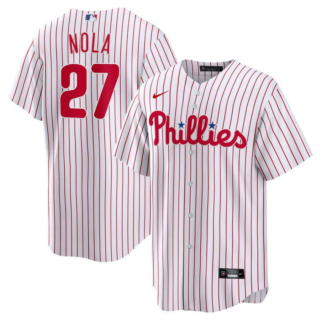 Aaron Nola Philadelphia Phillies Nike Home Replica Player Name Jersey - White Official MLB Team Apparel Baseball Fan Gear