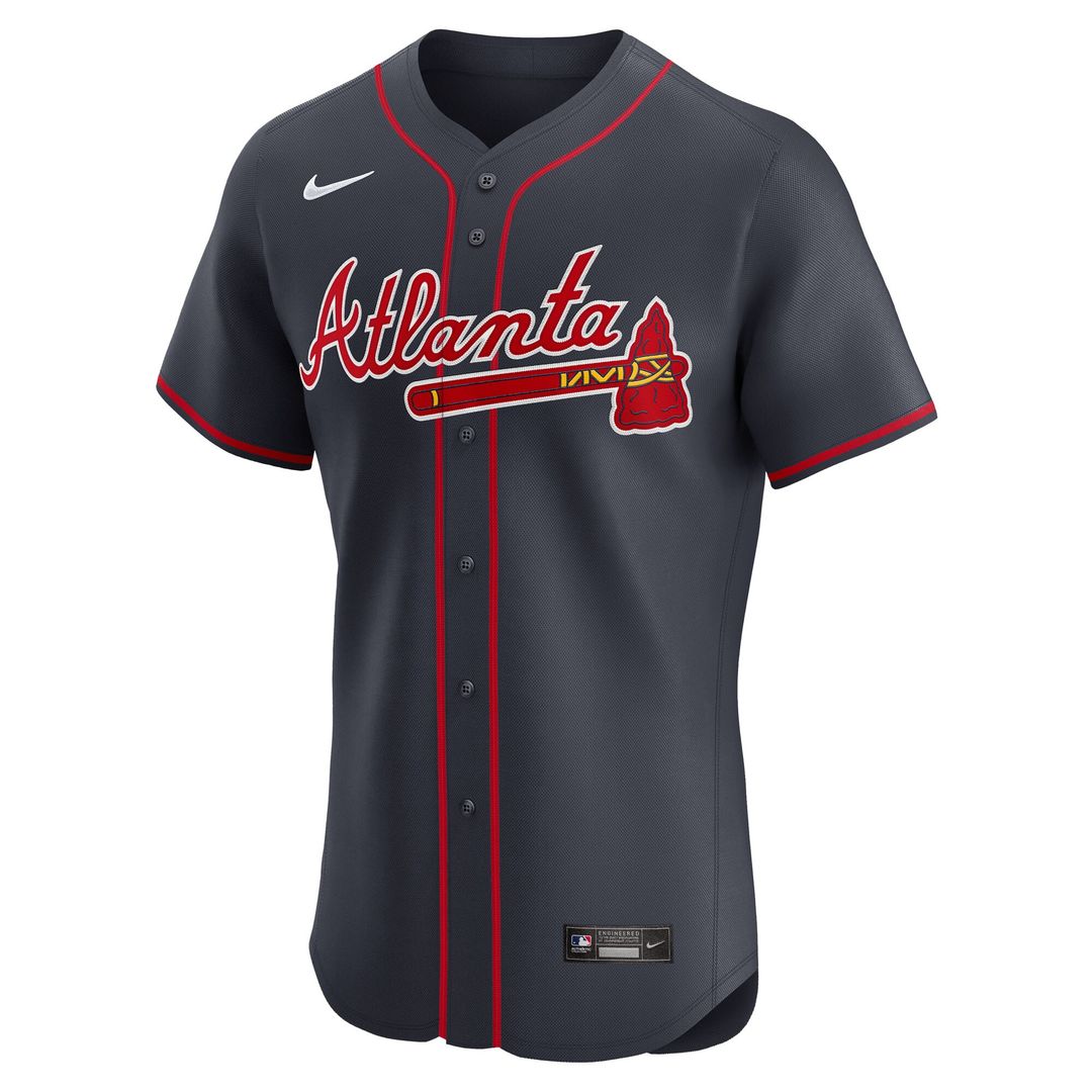 Ronald Acuña Jr. Atlanta Braves Nike Alternate 2 Elite Jersey - Red Official MLB Team Apparel Baseball Fan Gear