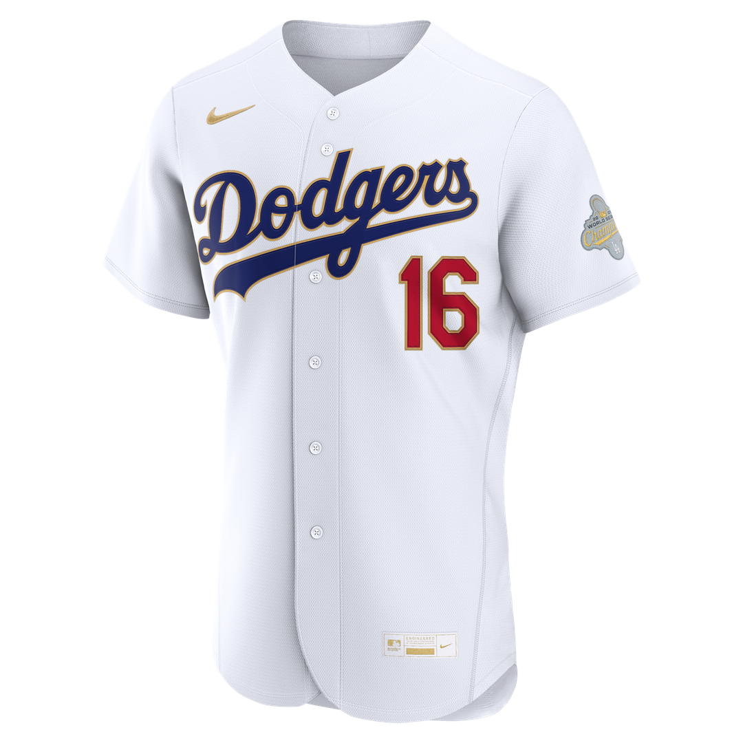 Will Smith Los Angeles Dodgers Nike 2026 Gold Collection Authentic Jersey - White Official MLB Team Apparel Baseball Fan Gear