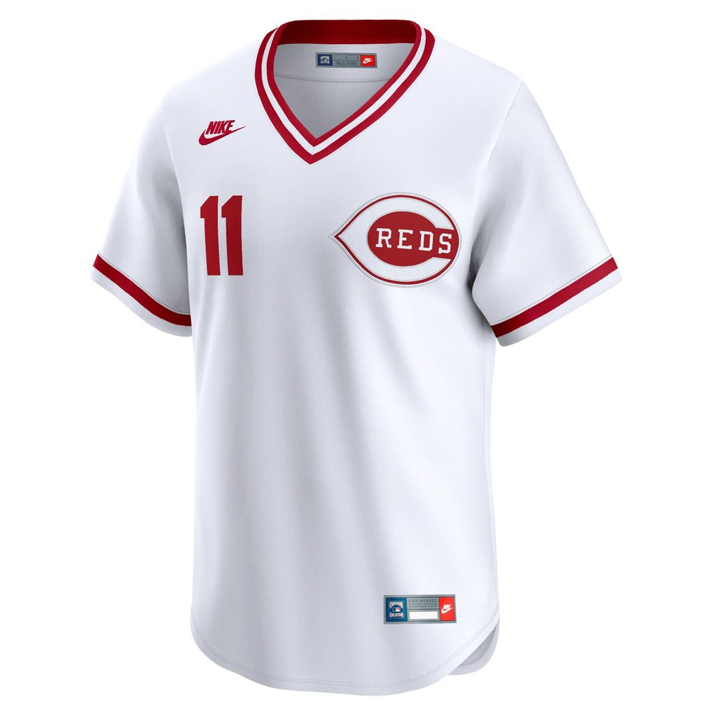Barry Larkin Cincinnati Reds Nike Throwback Cooperstown Limited Jersey - White Official MLB Team Apparel Baseball Fan Gear