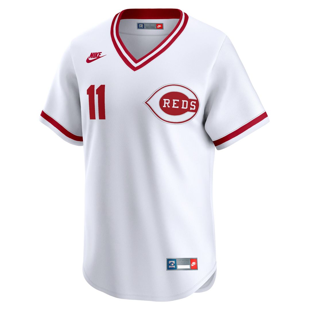 Barry Larkin Cincinnati Reds Nike Throwback Cooperstown Limited Jersey - White Official MLB Team Apparel Baseball Fan Gear