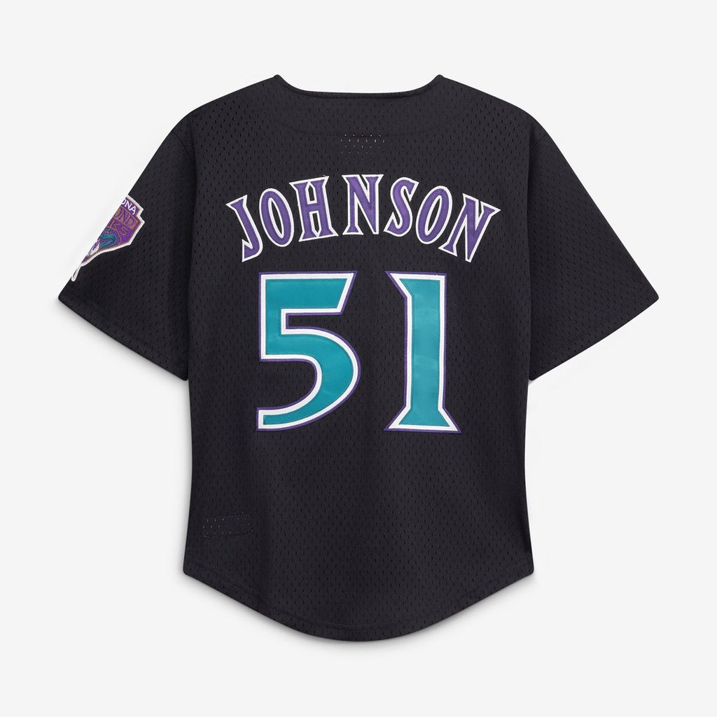Randy Johnson Arizona Diamondbacks Mitchell & Ness Youth Cooperstown Collection Mesh Batting Practice Jersey - Black Official MLB Team Apparel Basebal