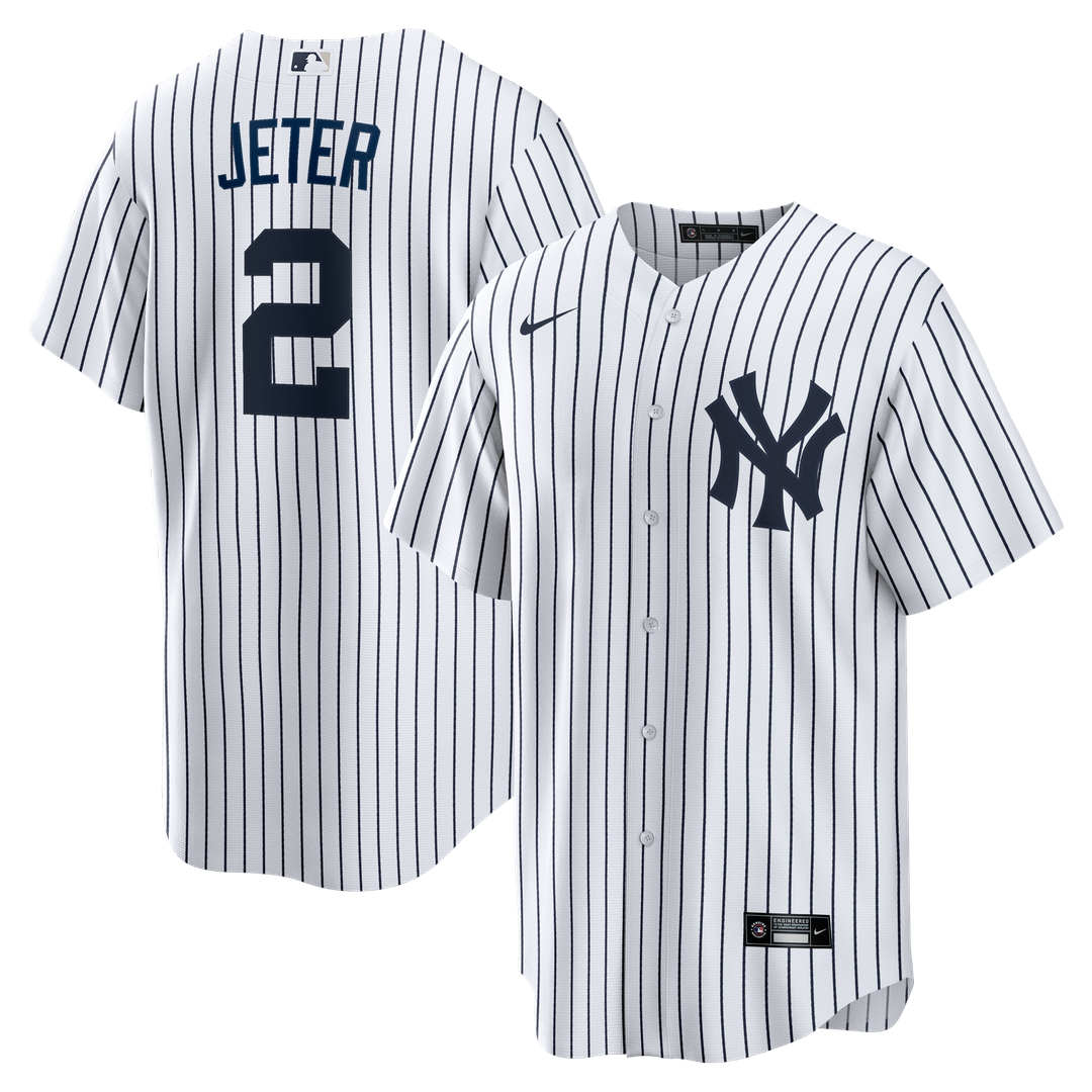 Derek Jeter New York Yankees Nike Home Retired Player Replica Jersey - White Official MLB Team Apparel Baseball Fan Gear